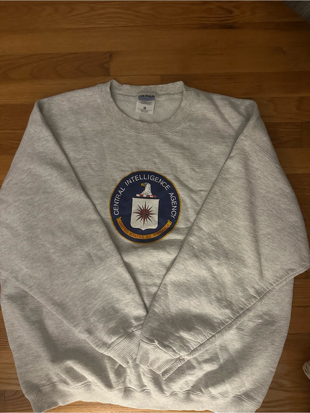 Gildan Gray Crewneck Sweatshirt with CIA Crest